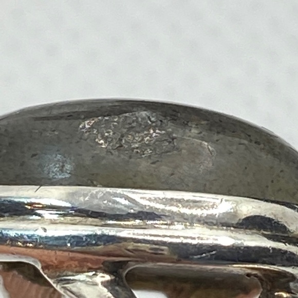 Labradorite Sterling 925 Ring Size 9 Artisan Flaw chip on the side - Picture 4 of 16